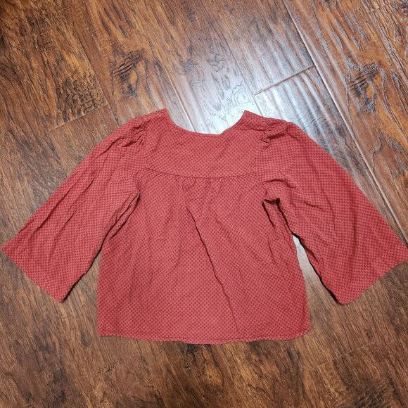 Rust colored boho blouse - Picture 3 of 3